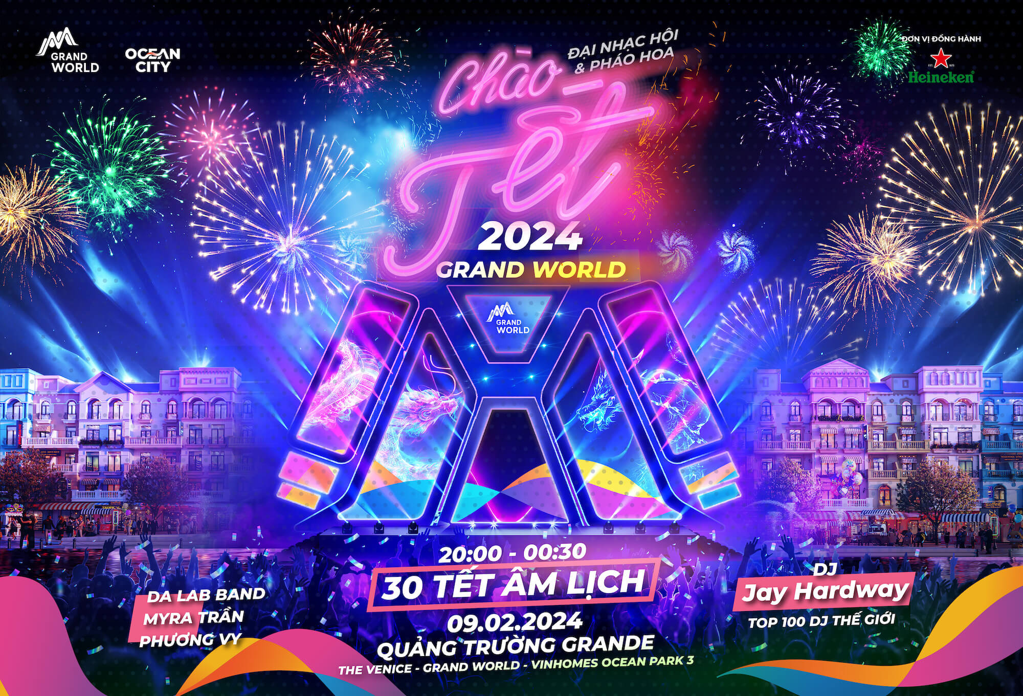 Đại nhạc hội và pháo hoa chào Tết Grand World – Countdown 2024